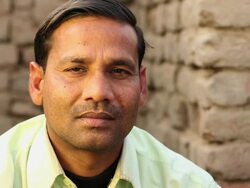 Portrait of a mature man, Ballabhgarh, Haryana, India Stock Footage