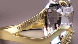 24K Gold Diamond Ring Stock Footage