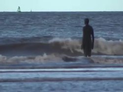 Antony Gormley's Another Place Art work on Crosby Beach News Clip
