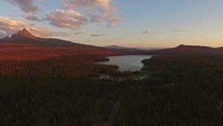 Aerial Oregon Mt Washington Stock Footage