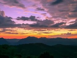 Sunset at mountain. Stock Footage