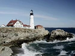 Historic Lighthouse  Stock Footage