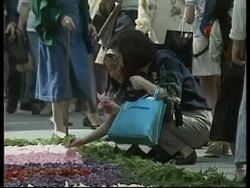 JAPAN: GINZA: HUGE ANNUAL TULIP DISPLAY News Clip