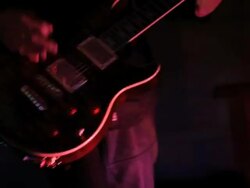 MS man playing rock guitar on stage/Norwich/Norfolk/UK Stock Footage