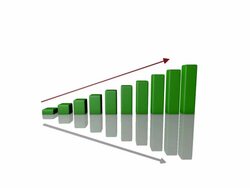 HD: Rising Graph With Arrow Stock Footage