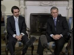 Bush welcomes Spanish PM to White House News Clip
