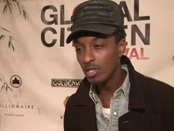 INTERVIEW: K'naan on the energy in the crowd. on what Global Citizen means to him at Global Citizen Festival In Central Park To End Extreme Poverty Stock Footage