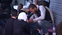 Migrants Crowded Together on HMS Bulwark News Clip