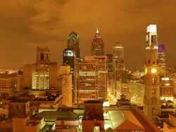 Philadelphia Night to day Stock Footage