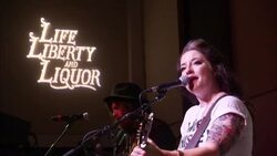 PERFORMANCE - Ashley McBryde performs at Bonnie Rose, A new Tennessee White Whiskey Launches in Nashville Stock Footage