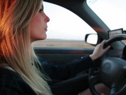 Woman Driving Stock Footage