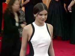 Hailee Steinfeld at 'Charles James: Beyond Fashion' Costume Institute Gala - Arrivals Stock Footage