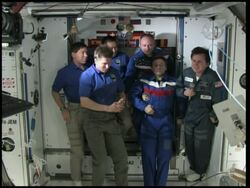 Soyuz undocks, crew and space tourist heading back to Earth News Clip