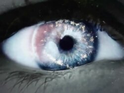 magical flight into eye Stock Footage