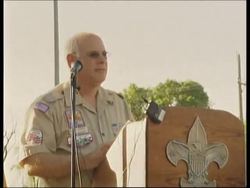 Meeting with parents, scouts, vigil, soundbites News Clip