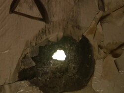 Interior of rocket damaged flat in Damascus News Clip