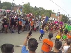 Salsa on St. Clair Ave West Largest Hispanic Festival in Canada Stock Footage