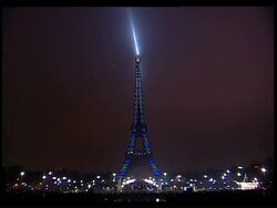 CLEAN: Eiffel Tower glitters and dazzles for New Year's celebrations News Clip