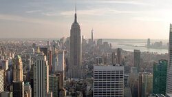 Empire state building and Manhattan Stock Footage