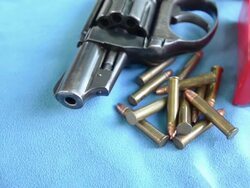 Revolvers with Ammunition Stock Footage