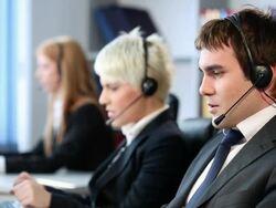 Support phone operators Stock Footage