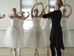 ballerinas in a dance studio Stock Footage