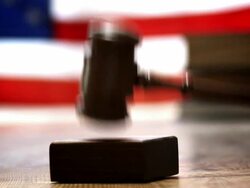 MS of COURTROOM-GAVEL HD Stock Footage