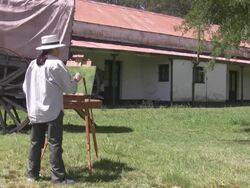 Artist painting Stock Footage