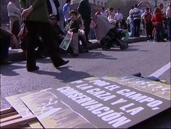 Pro-hunting demo protesting law restricting use of lead shot News Clip
