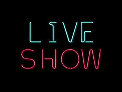Live show neon sign Stock Footage