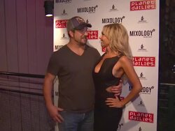 Joey Fatone, Kym Johnson at Joey Fatone And Kym Johnson Host After Party For Premiere Of Dancing With The Stars At Mixology 101 on 9/24/12 in Los Angeles, CA. Stock Footage