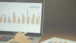 HD : Businessman is analyzing business data Stock Footage