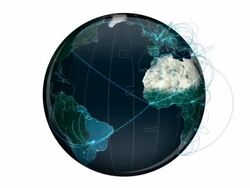 World network loop with luma matte Stock Footage