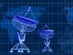 World Search Satellite Antenna Network-Wireless PAL HD Stock Footage