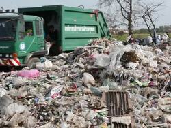 Dumping garbage Garbage falling Stock Footage