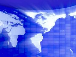 Blue map (NTSC/PAL) Stock Footage