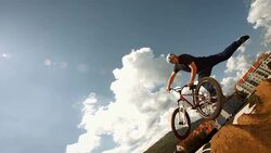 HD Super Slow-Mo: Tail Whip Bmx Trick Stock Footage