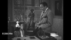 Jack Benny & Carolyn Lee in promotional sketch for United States Defense Bonds to fund World War II. News Clip