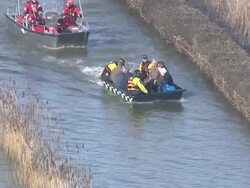 Prince Charles On Boat Visiting Flooded Areas of Somerset News Clip