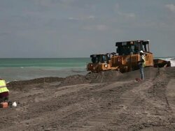Florida Repairs Dunes, Prepares Coastline For 2013 Hurricane Season Stock Footage
