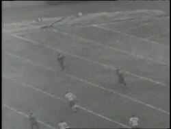 The Notre Dame Fighting Irish play the Stanford Indians in the 1925 Rose Bowl. News Clip