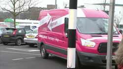 Pink Labour Party Bus Exteriors News Clip
