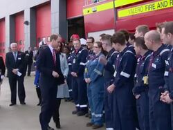 William and Kate depart Pembroke Oil Refinery News Clip