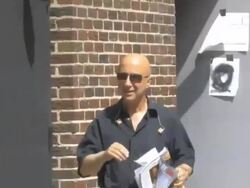 Paul Shaffer outside The Late Show with David Stock Footage