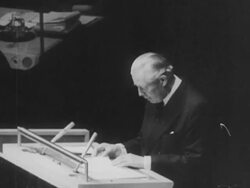 Khrushchev protests Dag Hammarskjold at United Nations Stock Footage