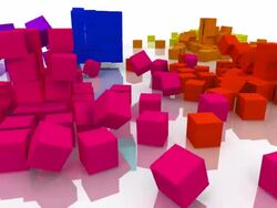 Falling boxes Stock Footage