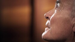 Old man in observatory Stock Footage