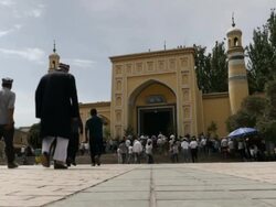 Sky News has gained rare access to China's troubled Xinjiang province in the remote far west of the country. News Clip