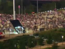 TIME LAPSE: Olympic Stadium Crowds Stock Footage