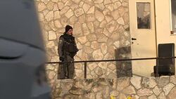 Palestinian children passing separation barrier News Clip